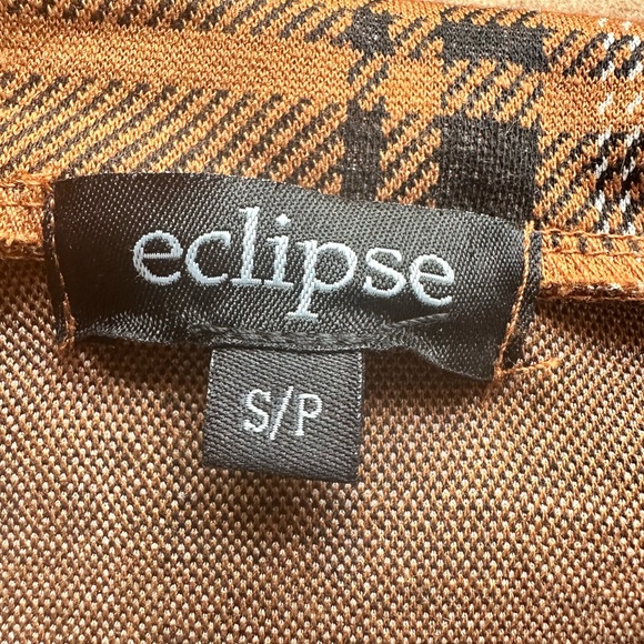 Eclipse Plaid Burnt Orange longline Blazer. Size Small. - Picture 5 of 6